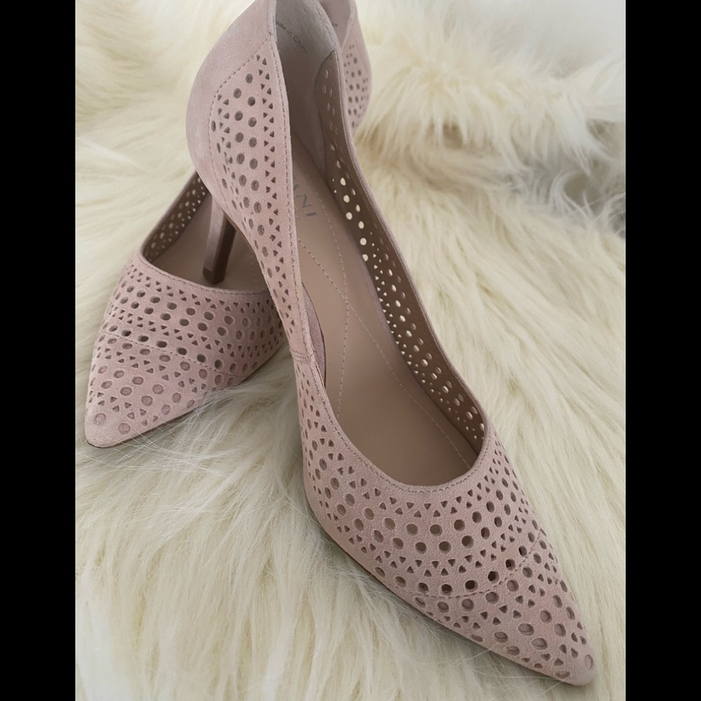 Blush Suede Pumps